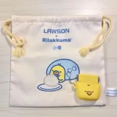 リラックマ キイロイトリ 巾着 シリコンポーチ セット 中古品