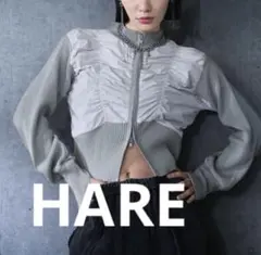 新品未使用　HARE 【EDGY MODE】ハイネックジップイソザイカーディガン