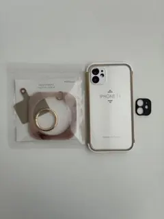 iPhone 11 ケース スクエアシリコンストラップ セットのサムネイル