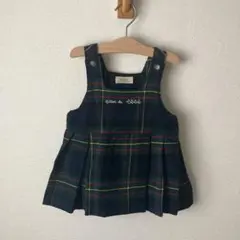 チェック ジャンパースカート ベビー　ヴィンテージ