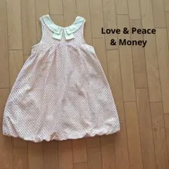 水玉模様ノースリーブワンピース 130cm