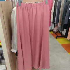 新品！ピンク フレアロングスカート！ビス入荷！