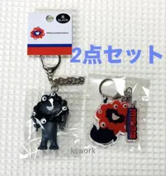 黒ミャクミャク　立体PVC キーホルダー　初耳怪談　アクリルキーホルダー　セット