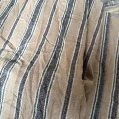 チェック&ストライプ　ブラウンストライプウール生地