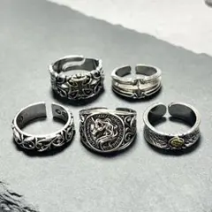 【お値下げ！】シルバー リング5点セット ヴィンテージリング メンズ 古着