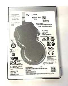 ③-WA128-SEAGATE 2TB SATA HDD 2.5インチ 1点