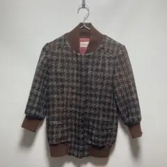 クリーニング済♡manianienna ツイードブルゾンのサムネイル