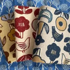 綿麻　北欧プリント　カットクロス