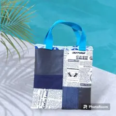 sale　ハンドメイド　猫柄パッチワーク　ミニバッグ