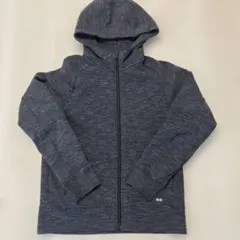 ユニクロ　ドライスエットフルジップパーカー　ダークグレー 霜降り　150