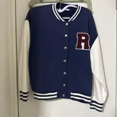 ネイビー ホワイト ジャケット R刺繍