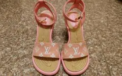 Louis Vuitton モノグラム ウェッジソール　サンダル ピンクのサムネイル