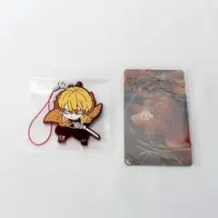 鬼滅の刃 我妻善逸 WEBSHOPくじ レイヤードクリアカード ラバーマスコット