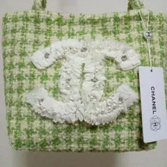 【未使用】CHANEL 非売品ノベルティ　　　　黄緑 　トートバッグ