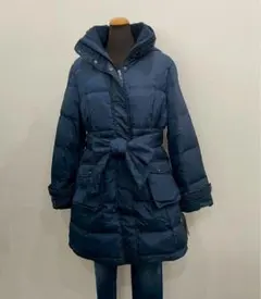 大きいサイズ新品タグ付き3Lネイビー フード付きダウンジャケット