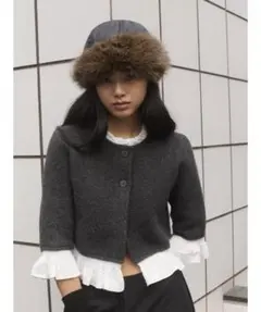 ZARA ポプリンコンビニットジャケット M