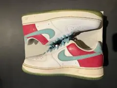 NIKE Air Force XXVホワイト/アクア/ピンク　ハイビスカス柄