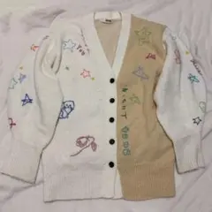 FURFUR 刺繍入りカーディガン ホワイト・ベージュ