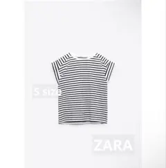 美品 ZARA リブコットンTシャツのサムネイル