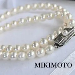 MIKIMOTO パールネックレス 約5.0-5.5mm Mチャーム 現行 - メルカリ
