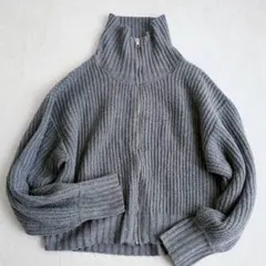 リエディ◇ジップアップニット ハイネック セーター Ｙ2Ｋ 韓国ファッション M