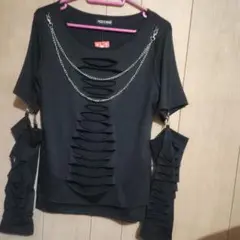 ACDC RAG ブラック Tシャツ 長袖 カットアウト