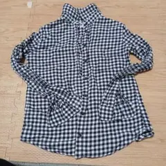 UNIQLO　ネルシャツ　黒ギンガムチェック　S