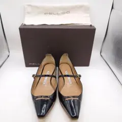 極美品✨ペリーコ アネッリ メリージェーンフラット シルバー