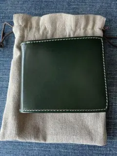 MURA 二つ折り財布 レザー グリーンのサムネイル