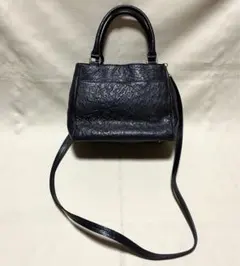 オーストリッチ　2WAYバッグ　ブラック　黒　ヴィンテージ　ビンテージ　オールド