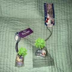 レアハローキティ ストラップ北海道バージョン 紫色　草津　２点セット