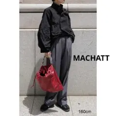 MACHATT メモリーリボンハイネックブラウス ドット ボウタイ 黒×赤のサムネイル