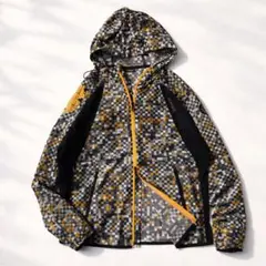 美品 Kappa モザイク柄ナイロンパーカー M メンズ ゴルフウェア