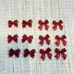 ネイルパーツ リボン レッド