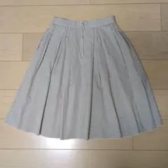 【美品】m's select日本製タックフレアスカート38Ｍプルミエのサムネイル