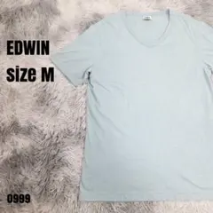 EDWIN エドウィン Tシャツ ライトブルー M シンプル 無地　0999のサムネイル
