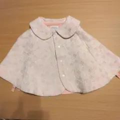 値下げ　 美品　 BRANSHES ピンク ベビーポンチョ 95cm