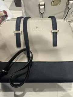 kate spade ベージュ/ブラック ショルダーバッグ