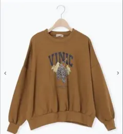 Samansa Mos2 プリントゆるスウェット