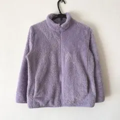 ユニクロ ファーリーフリースフルジップジャケット XL パープル　紫