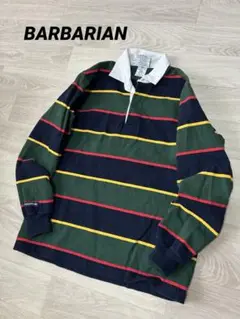 未使用タグ付き　BARBARAN ネイビー ラガーシャツ 七分袖 未使用タグ付き BARBARAN ネイビー ラガーシャツ 七分袖