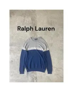 Ralph Lauren ラルフローレン クルーネックセーター グレー/ネイビー