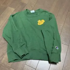 Champion 緑 リス刺繍 トレーナー