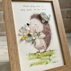 No.100【春を抱きしめて】シーグラスアート CedarAmber