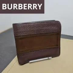 BURBERRY バーバリー 二つ折り財布 ブラウン レザー