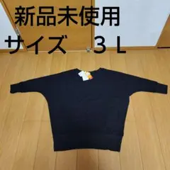 新品未使用　３Ｌ　natural plus ダークグレー ニットセーター