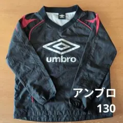 UMBROアンブロ ピステ130 ウインドブレーカー 黒赤 DESCENTE製のサムネイル