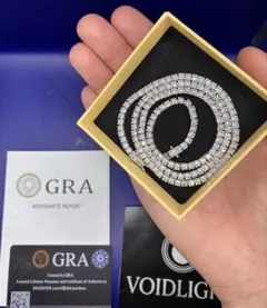 贅沢な煌めき】モアサナイト テニスネックレス 12.5ct S925 3mm - メルカリ
