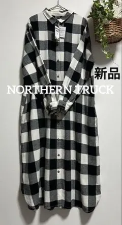 ★新品★NORTHERN TRUCK シャツワンピース　チェック柄　ネルシャツ