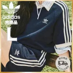 新品 韓国 adidas XL ワッフル 紺 ポロシャツ アディダス レア 完売